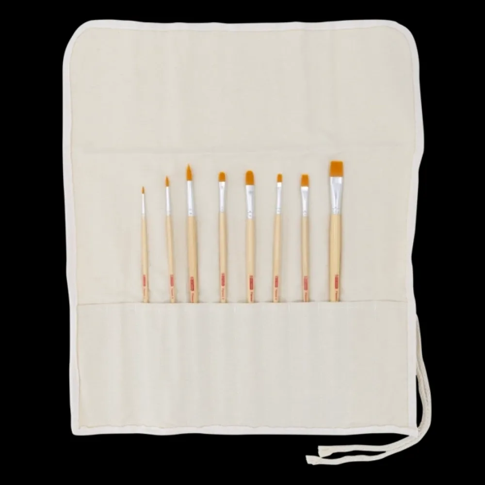 Online Tubo 8 pinceles para óleo y acrílico + esterilla Pinceles Y Brochas