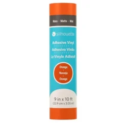Clearance Vinilo adhesivo mate removible Naranja 9"x10' Silhouette