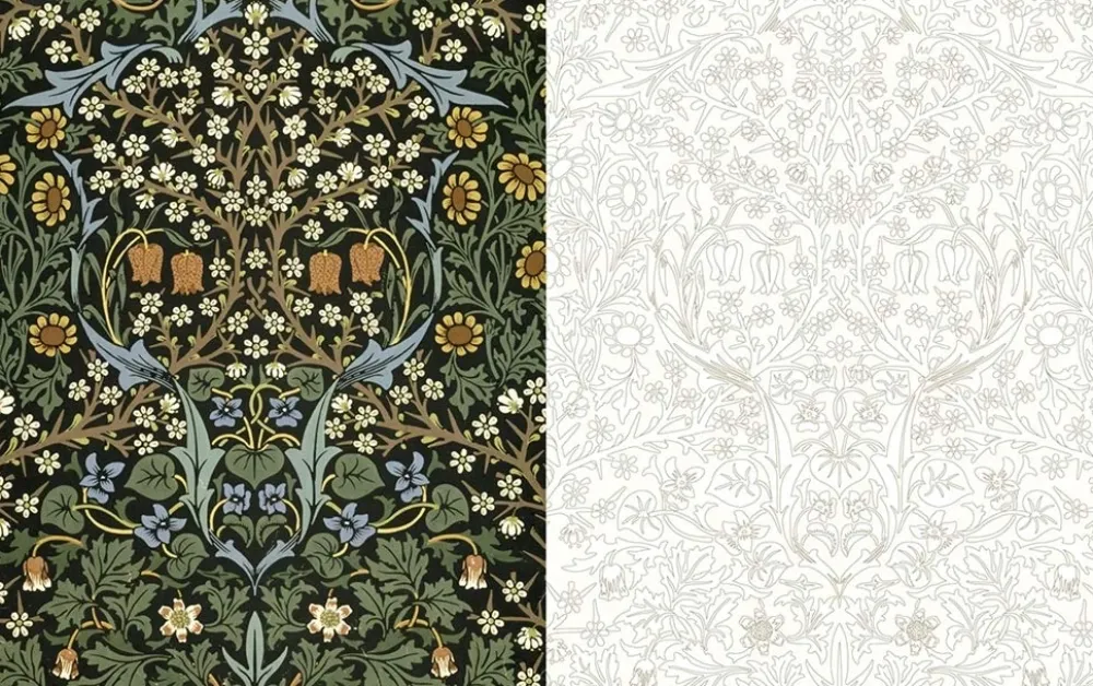 Sale William Morris An Arts and Crafts Colouring Book Colorear